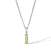Load image into Gallery viewer, Birthstone Tag Necklace - Silver