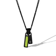 Load image into Gallery viewer, Birthstone & Initial Tag Necklace - Stealth