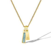 Load image into Gallery viewer, Birthstone & Initial Tag Necklace - Gold