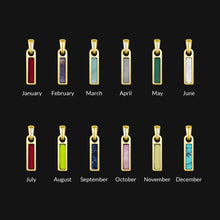 Load image into Gallery viewer, Birthstone Tag Pendant - 14K Gold