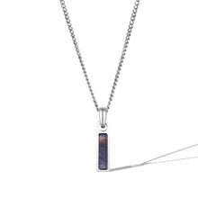 Load image into Gallery viewer, Birthstone Tag Necklace - Silver