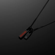 Load image into Gallery viewer, Birthstone & Initial Tag Necklace - Stealth
