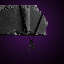 Load image into Gallery viewer, Birthstone & Initial Tag Necklace - Stealth