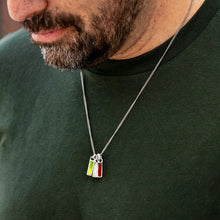 Load image into Gallery viewer, Birthstone Tag Necklace - Silver