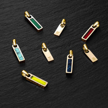 Load image into Gallery viewer, Birthstone & Initial Tag Necklace - Gold