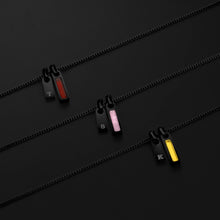 Load image into Gallery viewer, Birthstone & Initial Tag Necklace - Stealth