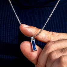 Load image into Gallery viewer, Birthstone Tag Necklace - Silver