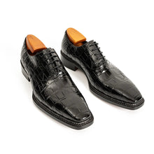 Load image into Gallery viewer, Black Alligator Norwegian Oxford