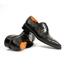 Load image into Gallery viewer, Black Alligator Norwegian Oxford