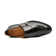 Load image into Gallery viewer, Black Dual-Buckle Chunky Sole Brogues