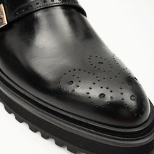 Load image into Gallery viewer, Black Dual-Buckle Chunky Sole Brogues