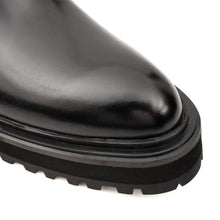 Load image into Gallery viewer, Black Leather Platform Chelsea