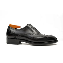 Load image into Gallery viewer, Black Men's Goodyear Welted Brogue Leather Shoes