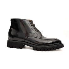 Load image into Gallery viewer, Black Patent Lug Sole Boot