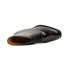 Load image into Gallery viewer, Black Patent Lug Sole Boot