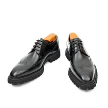 Load image into Gallery viewer, Black derby brogue shoes