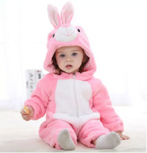 Load image into Gallery viewer, Cartoon Flannel Baby Rompers - # BAAA21110013