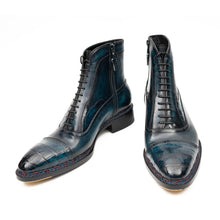Load image into Gallery viewer, Blue Genuine Alligator Leather Boots Goodyear Norwegian Welt