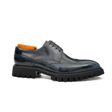 Load image into Gallery viewer, Blue derby brogue shoes