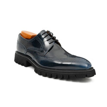 Load image into Gallery viewer, Blue derby brogue shoes