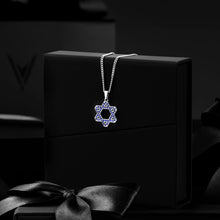 Load image into Gallery viewer, Star Of David Pendant - Sapphire