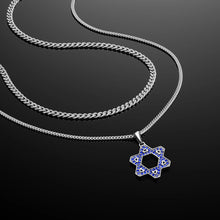 Load image into Gallery viewer, Star Of David Pendant - Sapphire
