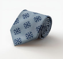 Load image into Gallery viewer, Extra Long Blue Jerusalem Cross Necktie