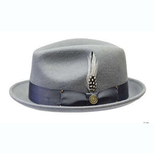 Load image into Gallery viewer, Bruno Capelo Blues Brothers Semi-Crushable Fedora Pinch Front Snap Brim 100% Australian Wool Dress Hat