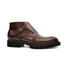 Load image into Gallery viewer, Borwn Burnished Double Monk Boot