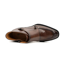 Load image into Gallery viewer, Borwn Burnished Double Monk Boot