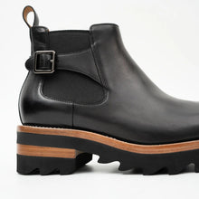 Load image into Gallery viewer, Brogue Chelsea Boots Black