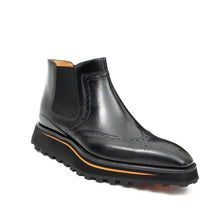 Load image into Gallery viewer, Brogue Thick-Soled Chelsea Boot 2891 Black