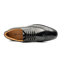 Load image into Gallery viewer, Brogue Wingtip Derby Black Platform Shoe