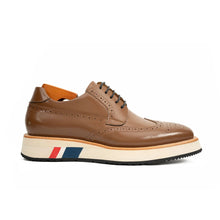 Load image into Gallery viewer, Brown Brogue Shoes with Colorful Sole