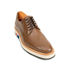 Load image into Gallery viewer, Brown Brogue Shoes with Colorful Sole