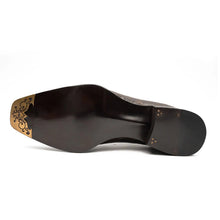 Load image into Gallery viewer, Brown Crocodile Derby Shoes Goodyear Norwegian 8014