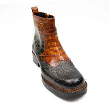 Load image into Gallery viewer, Brown Crocodile Leather Boots Goodyear Norwegian Welt 8013