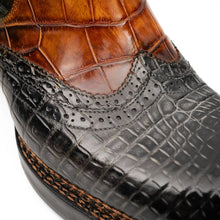 Load image into Gallery viewer, Brown Crocodile Leather Boots Goodyear Norwegian Welt 8013