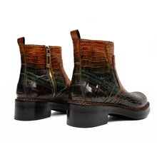 Load image into Gallery viewer, Brown Crocodile Leather Boots Goodyear Norwegian Welt 8013