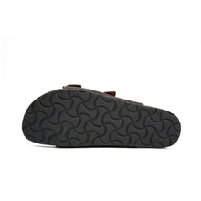 Load image into Gallery viewer, Brown Double - Strap Buckle Slide Sandals