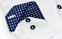 Load image into Gallery viewer, Jonas Button-Up Shirt With Contrast Details // White // Contemporary Fit (Regular)- final sale