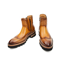 Load image into Gallery viewer, Burnished Brogue Platform Chelsea