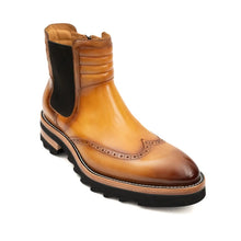 Load image into Gallery viewer, Burnished Brogue Platform Chelsea