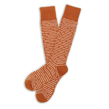 Load image into Gallery viewer, CiderOrange Broken Stripe Dress Socks