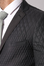 Load image into Gallery viewer, 3 Pockets 2 Button Quilted Coat Jacket Black Short Coat-Wessi