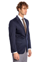 Load image into Gallery viewer, Navy Blue Plain Slim-Fit Jacket - Wessi