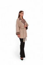 Load image into Gallery viewer, Sandro Cashmere Blend Overcoat in Beige