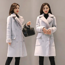 Load image into Gallery viewer, Women's Long Lambswool Coat - Korean Winter Style - # WOAA21510024