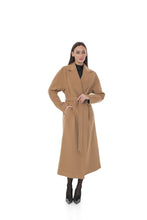 Load image into Gallery viewer, Cambridge Comfort Classic Wraparound Wool Blend Overcoat in Light Camel