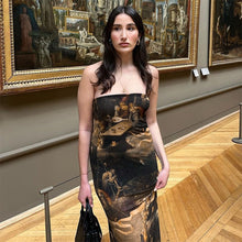 Load image into Gallery viewer, 🌞 Summer Strapless Printed Tube Dress – Slim Fit Bodycon Mini